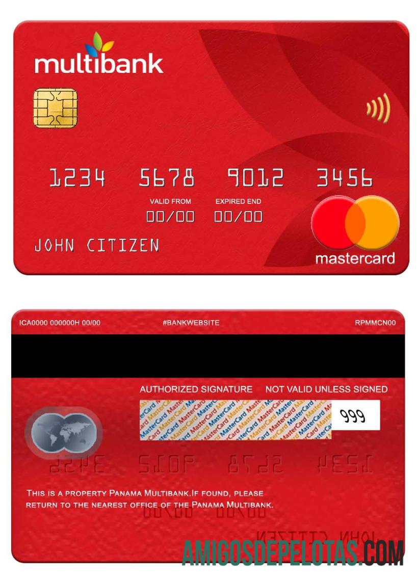 Panama Multibank Mastercard download for verification
